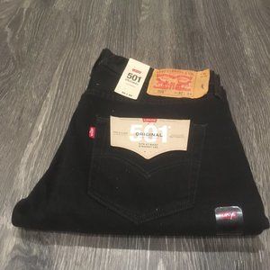 NWT Black 501 Button-fly Levi's 32x34